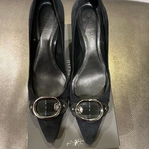 Charcoal Grey Suede Heels